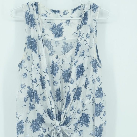 💜 5/$25 - floral tunic tank gathered knots - Picture 3 of 6